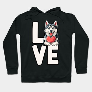 Love Siberian Husky Hoodie